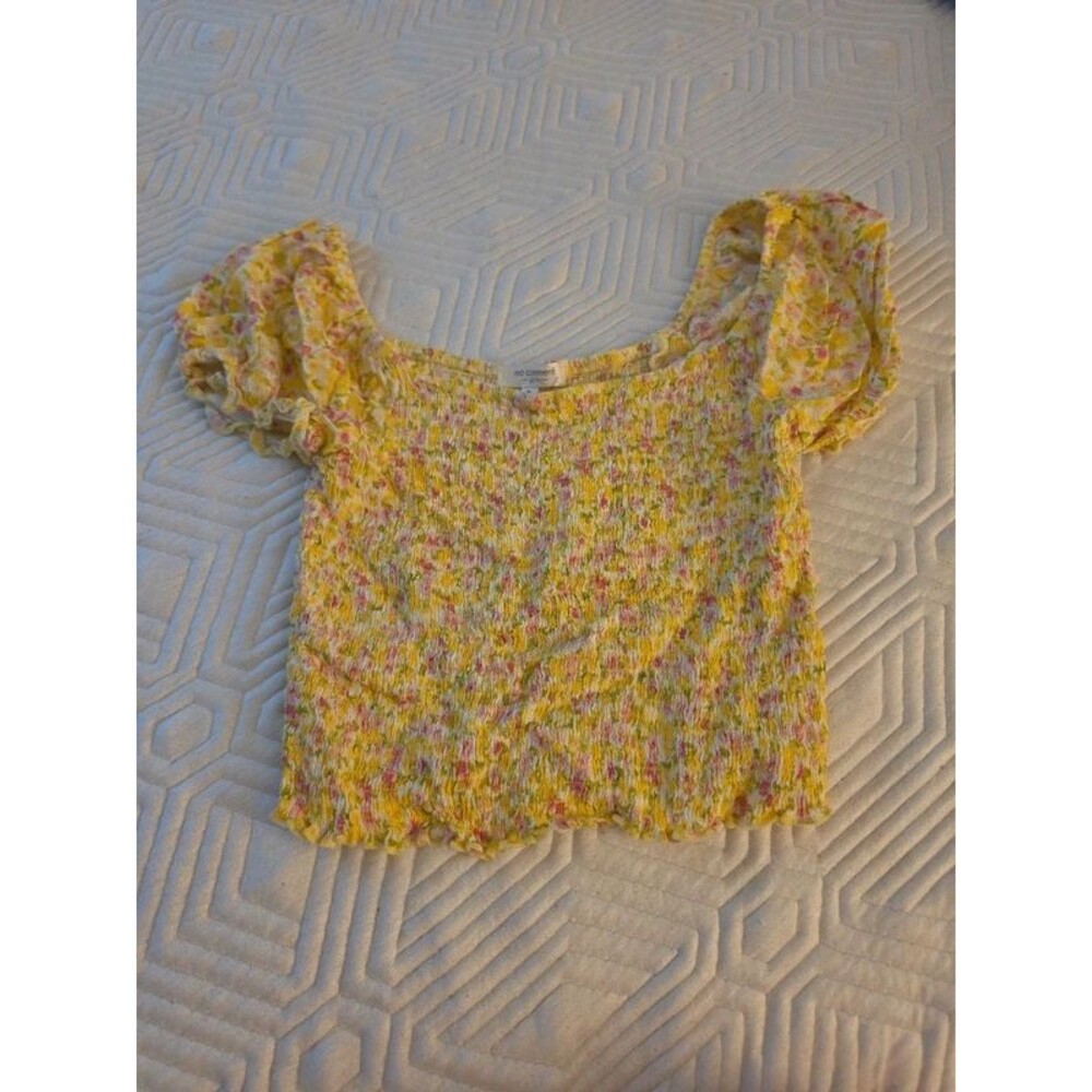 No Comment Puff Sleeve Blouse Girls Size XL/16